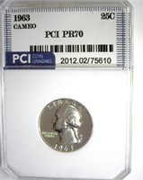 1963 Quarter PR70 CAMEO LISTS $110 IN 69 CAM