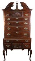 2VINTAGE DREXEL MAHOGANY QUEEN ANNE STYLE HIGHBOY