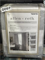 ALLEN + ROTH LIGHT FILTERING CURTAIN RETAIL $30