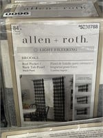 ALLEN + ROTH LIGHT FILTERING CURTAIN RETAIL $30
