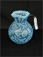 Blue Opalescent Water Pitcher