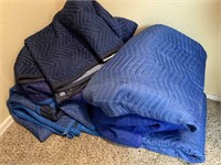 6pc padded blue moving blankets