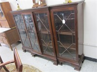 MAHOGANY GLASS DOOR BOOK CASE