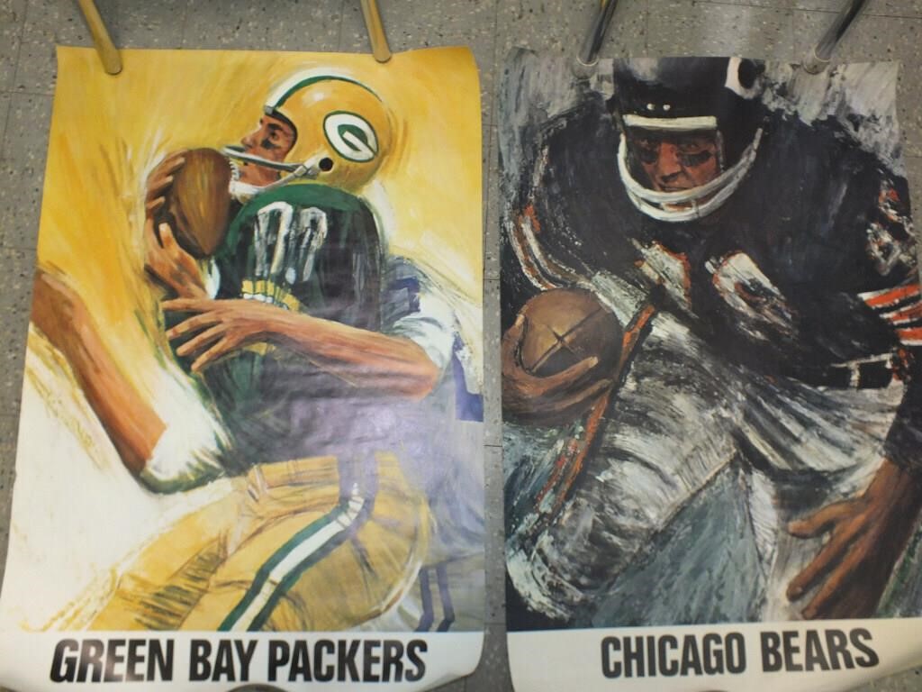 CHICAGO BEARS & GREEN BAY PACKERS POSTERS