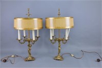 Pair of Candelabra Style Figural Lamps