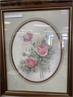 FRAMED WYONA NEWTON ROSE PRINT - 14.5 X 17 “