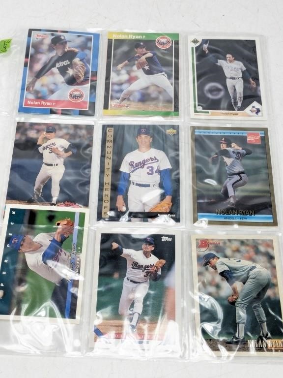 (18)1983-1993 Nolan Ryan Cards (w/ reprint ROOKIE)