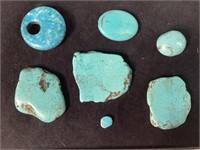 6pc Turquoise, Polished & Shaped, 126.1 grams