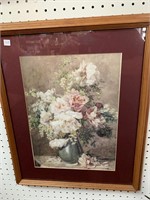 FRAMED PEONY ARRANGEMENT PRINT - 18 X 22 “