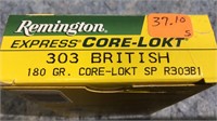(1) Box 303 British  Ammo (20) Rds