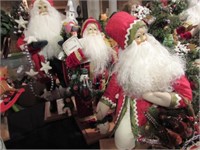 3 Assorted Lynn Haney Handcrafted Santas