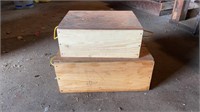 2 wood Storage Boxes - 14 x 10 x 5.5inch and