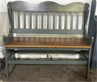 (O) Wooden Bench 40” x 13 1/4” x 36”