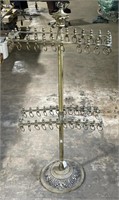 (O) Vintage Brass Scarf Display 55” tall
