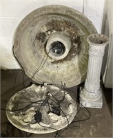 (O) Heavy Concrete Water Fountain (Cracked)