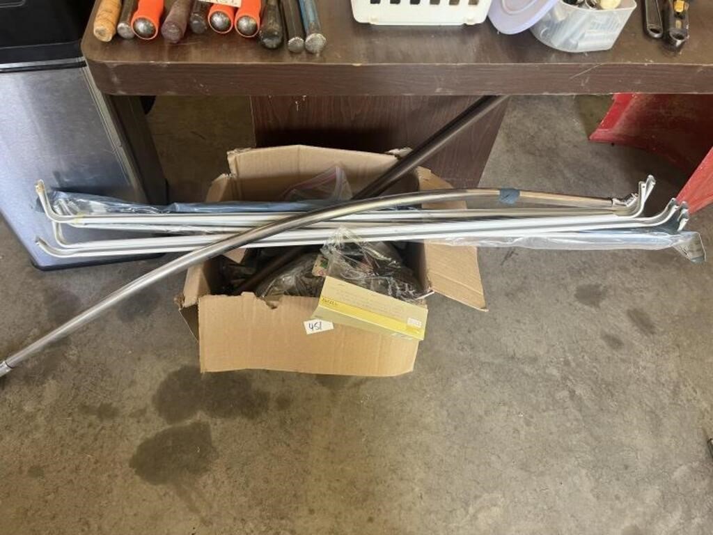 Box FULL Of Curtain Rod Ends & Rods