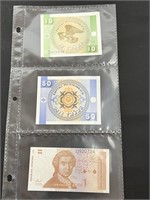 3 Foreign Currency Notes