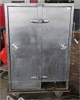 Stainless Steel Cabinet on Cart with Hose Reel