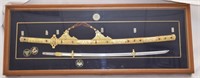 Decorative Japanese Sword in Frame