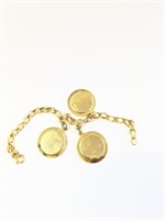 1/20 12K Gold 7" Bracelet w/Photo Frames