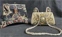Pair of vintage Mary Frances handbags