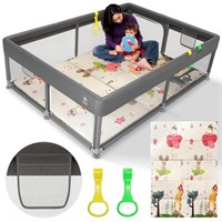 Baby Playpen with Mat Included - Large  71x59
