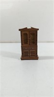 Vintage Doll House Miniature Walnut Wood China