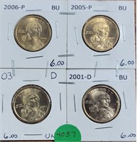 2001, 03, 05, & 06 SACAGEWEA DOLLARS