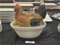 Vintage Ceramic Hen On Nest