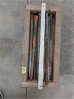 Wood Box of Squaring Stakes