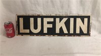 Vintage porcelain Lufkin sign