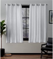 Woven Blackout Grommet Top Curtain Panel Pair