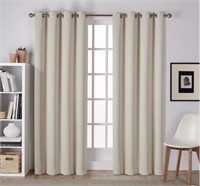 Set of 2 Twill Weave Insulated Blackout Curtain