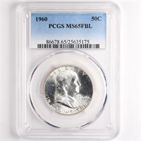 1960 Franklin Half Dollar PCGS MS65 FBL