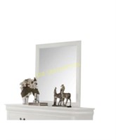 36 x 38 Real White framed mirror
