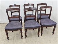 6 EASTLAKE CHAIRS - 34.25" HIGH X 18.5" WIDE X 18"