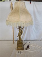 Gold Toned Charubim Lamp