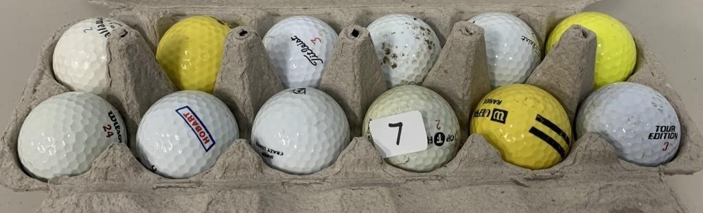 12 Used Golf Balls