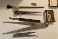 Collection of Starrett measuring tools