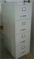 Metal four drawer filing cabinet  18" x 28" x 51"