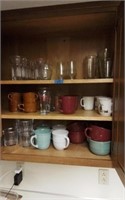 Cabinet contents in kitchen