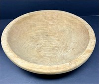 Signed Wooden Carved Bowl