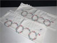 EMBROIDERED VINTAGE PILLOWCASES (2)