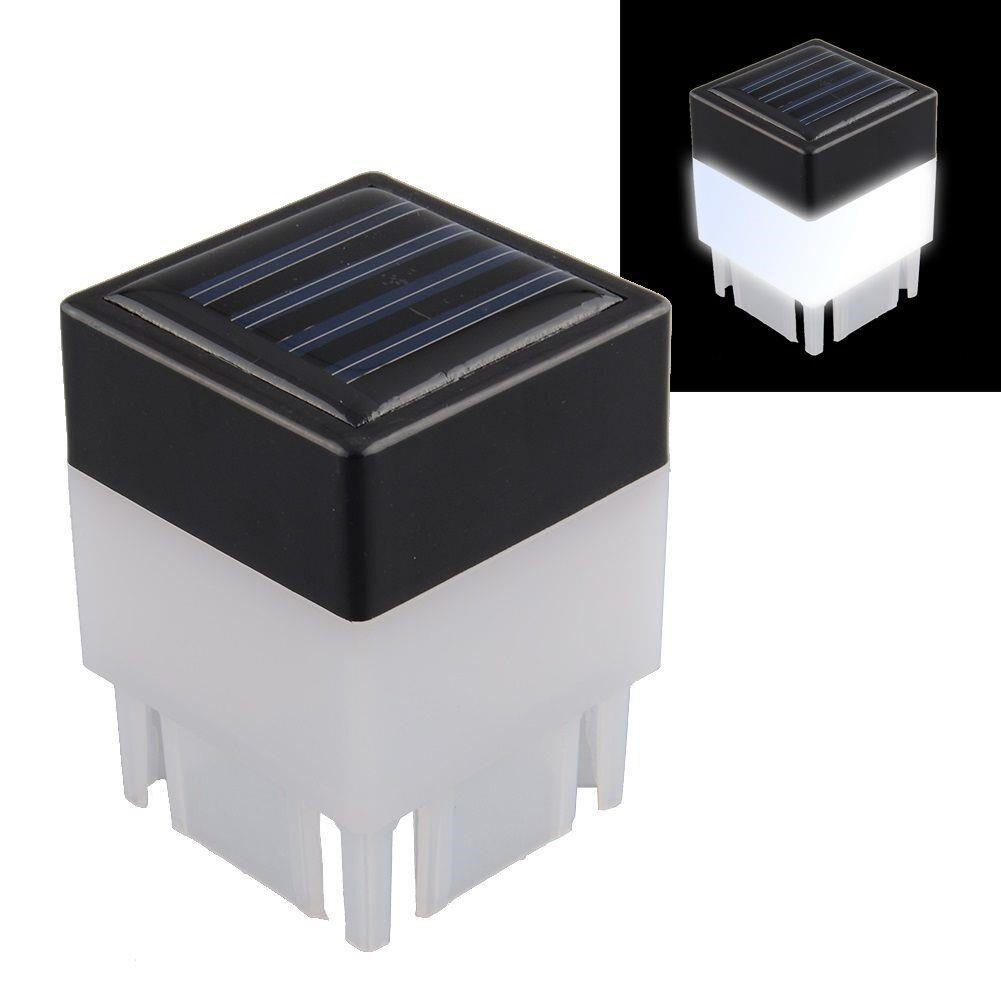 New - 8pk. Solar Powered Mini Fence Post Lights