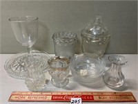 AWESOME LOT OF PRESSED VINTAGE/ANTIQUE GLASS
