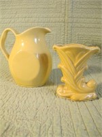 2 PIECE, USA BUD VASE AND WATER PITCHER