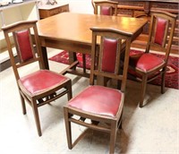 6 PC MAHOGANY DINING SET TO INC. STRETCHER