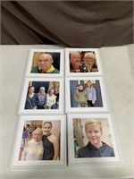 6 white picture frames 8x8