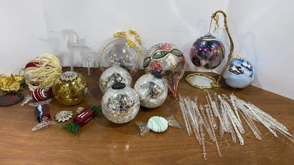 Large Hand Blown Glass Christmas Ornaments