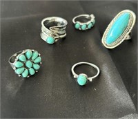 turquoise look like rings 5 size?